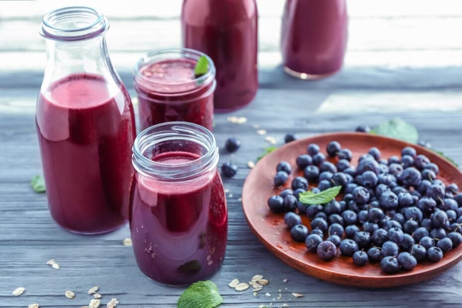 Acai uogų sultys