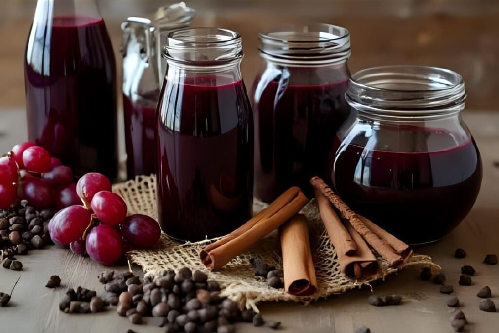 Aromatingos vynuogių sultys žiemai su prieskoniais